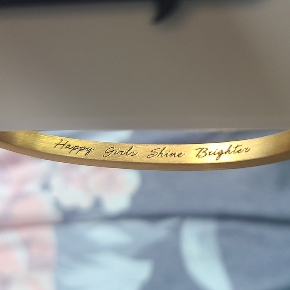 NIP-Embracelets Sparkle Gold-Inscribed Happy Girls Shine Brighter  ✨️ 💖 - Picture 5 of 6